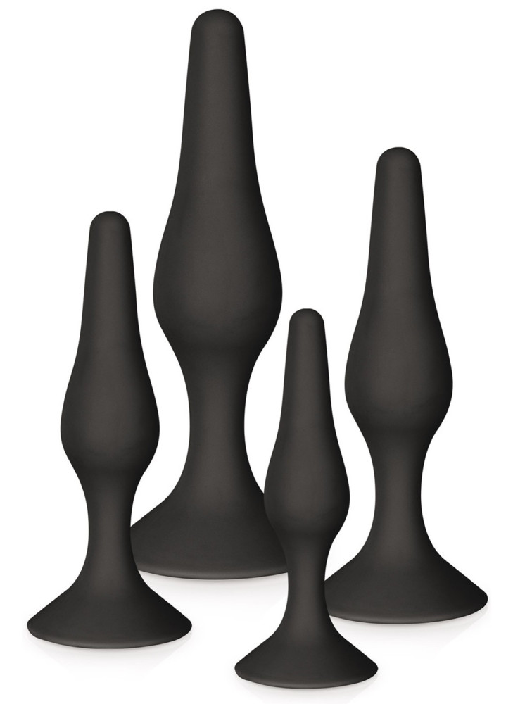 Coffret 4 plugs plaisir anal noirs - CC5700900010